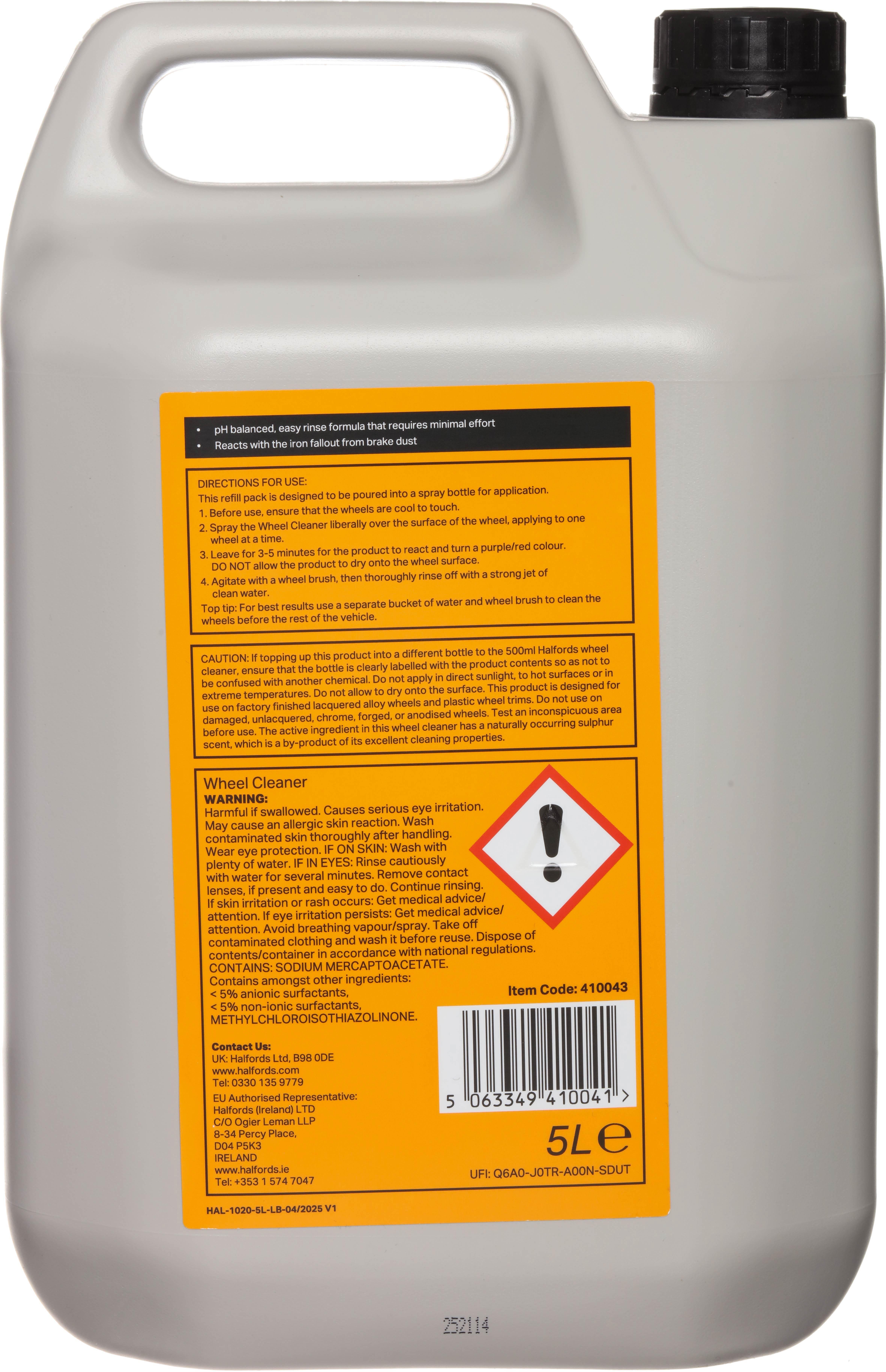 Halfords Colour Changing Wheel Cleaner 5L