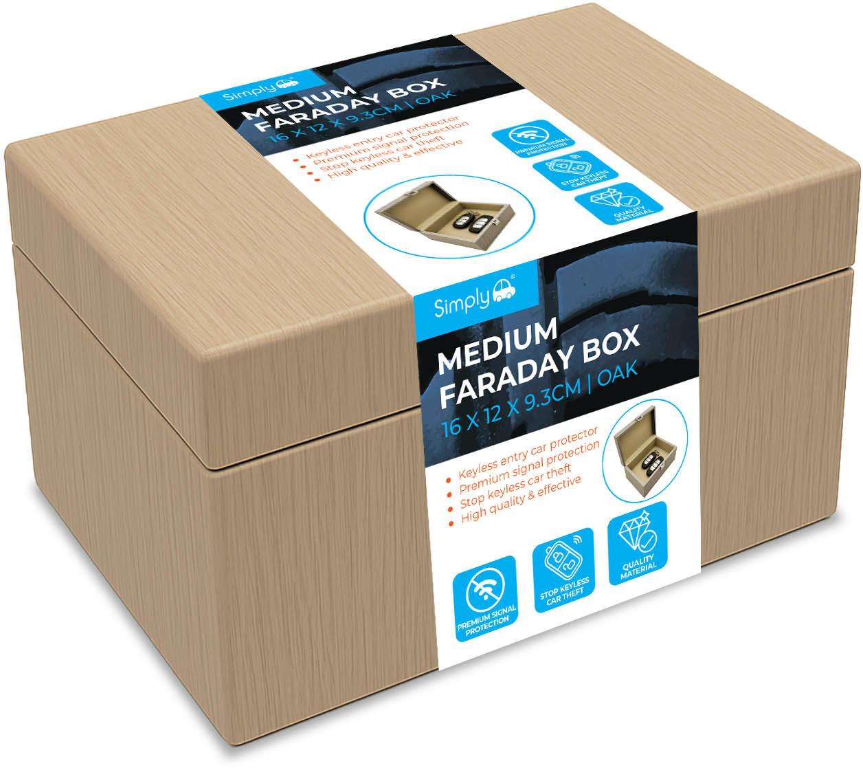 Simply Auto Faraday Box Oak Medium