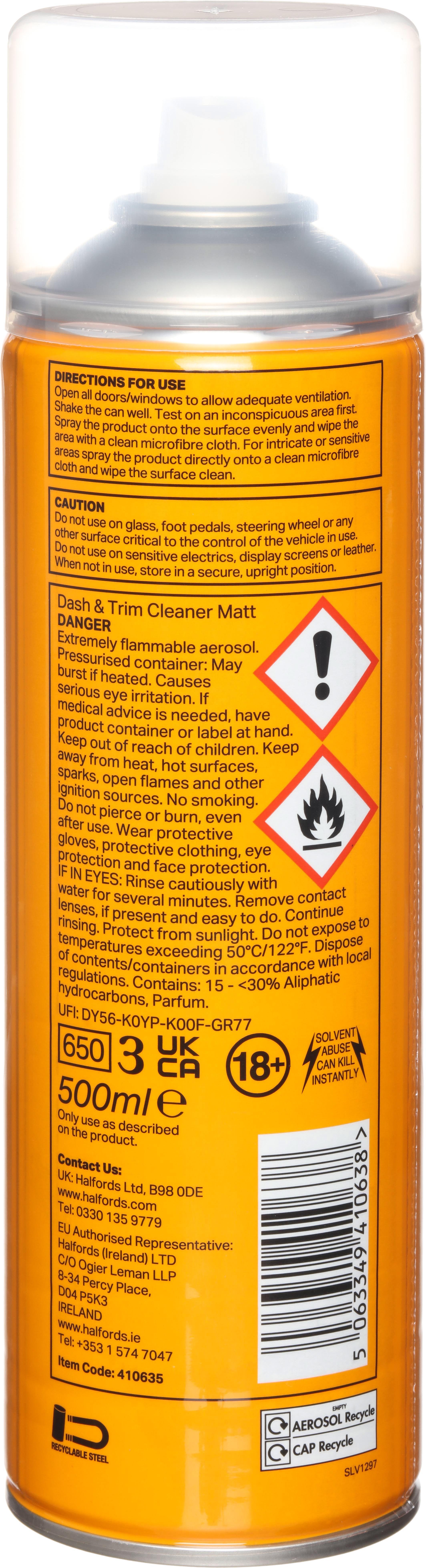 Dash & Trim cleaner Matt Aerosol 500ml