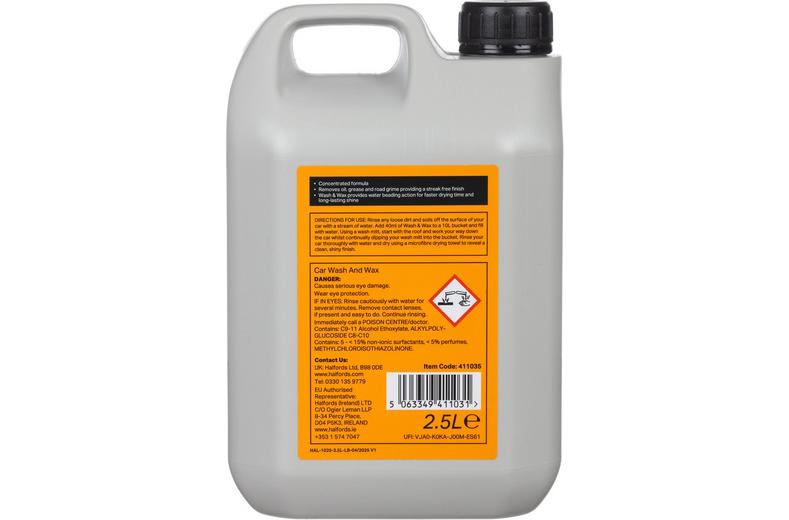 Halfords Car Wash and Wax 2.5L Halfords Car Wash and Wax 2.5L