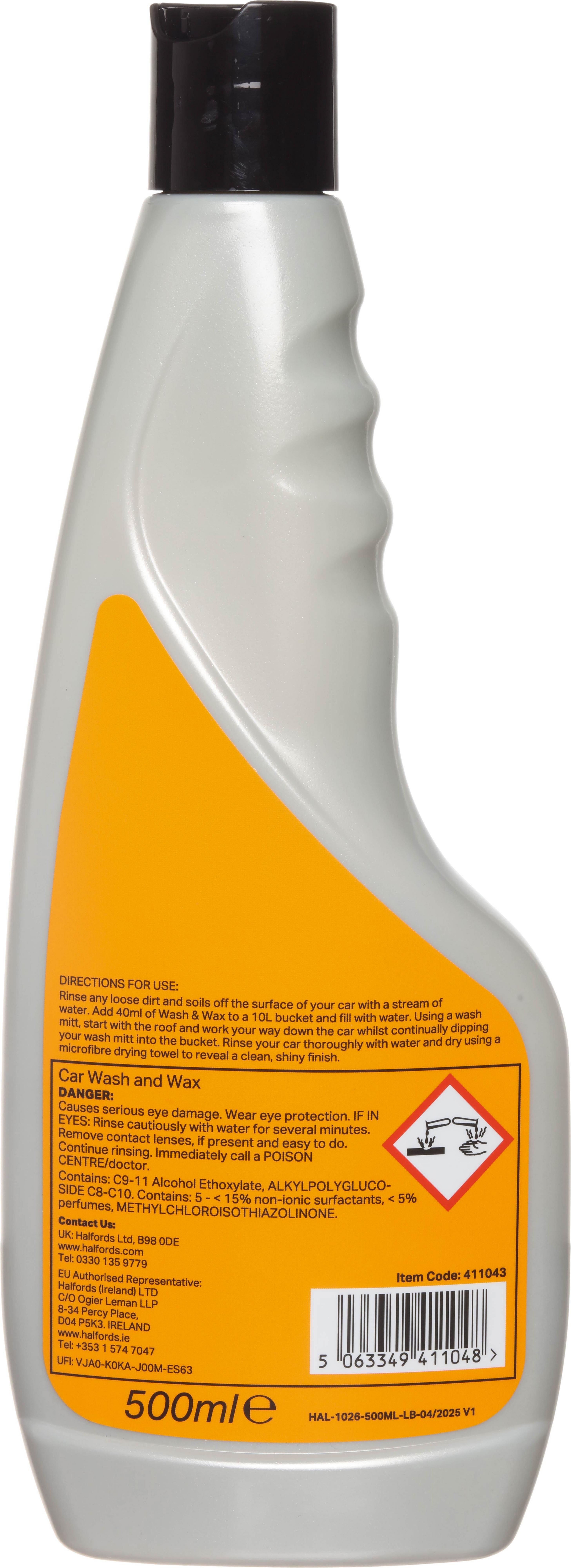 Halfords Car Wash and Wax 500ml