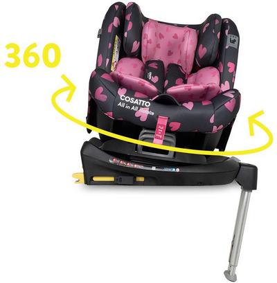 Cosatto All in All Rotate 360 Car Seat - Charcoal Lighthearted Cosatto All in All Rotate 360 Car Seat - Charcoal Lighthearted