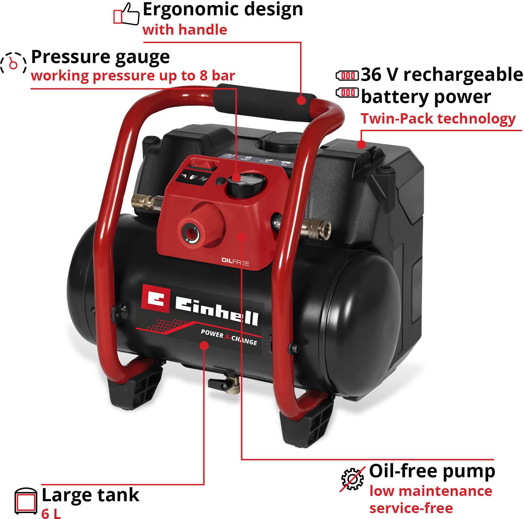 Einhell 6L 36V Air Compressor