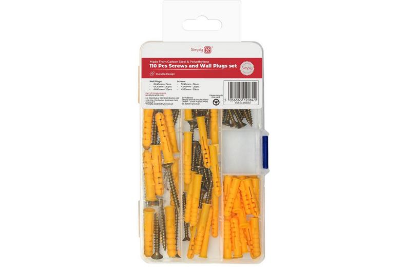 110 Pcs Screws and Wall Plugs Set 110 Pcs Screws and Wall Plugs Set