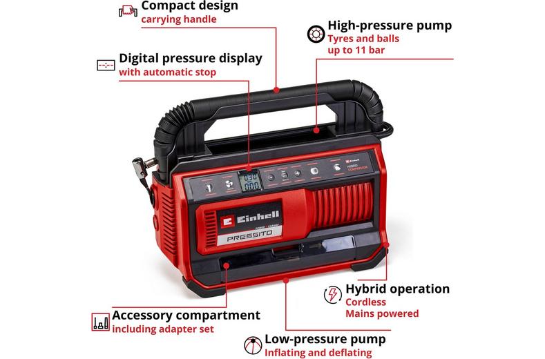 Einhell PRESSITO 18V Hybrid Air Compressor Einhell PRESSITO 18V Hybrid Air Compressor