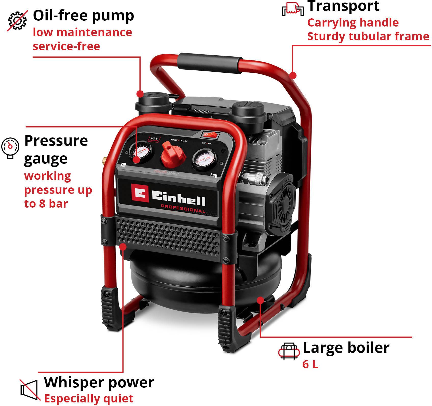 Einhell SILENZZO 18V 6L Air Compressor