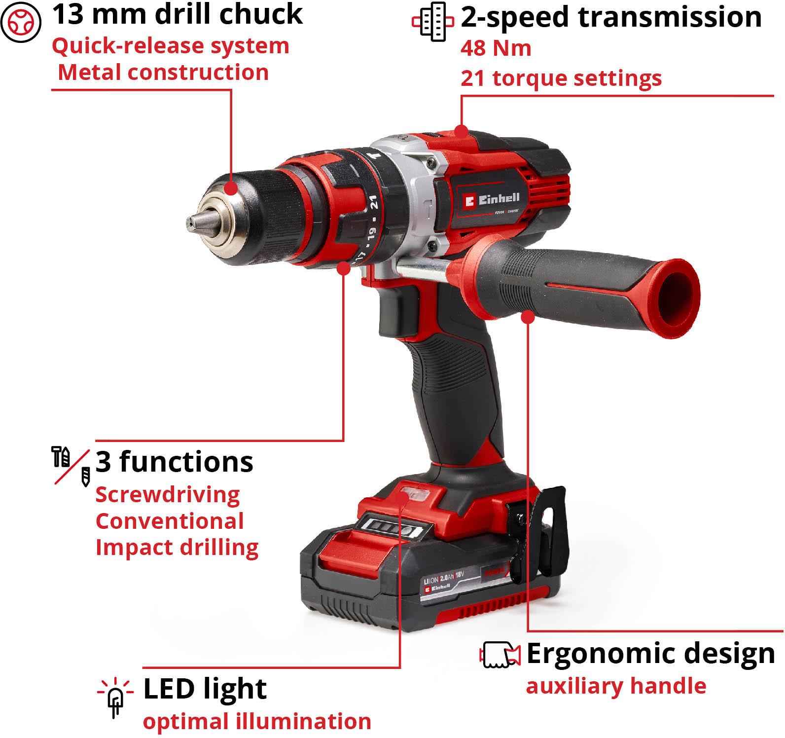 Einhell 48Nm Cordless Combi Drill Kit