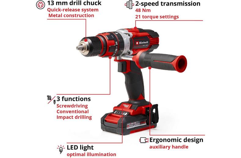 Einhell 48Nm Cordless Combi Drill Kit Einhell 48Nm Cordless Combi Drill Kit