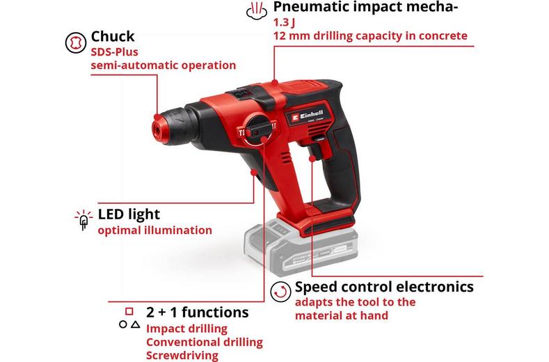 Einhell 12mm Cordless Rotary Hammer Drill Einhell 12mm Cordless Rotary Hammer Drill