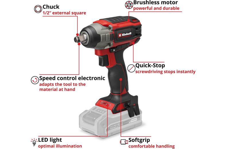 Einhell Pro IMPAXXO 18V 230Nm Impact Wrench Einhell Pro IMPAXXO 18V 230Nm Impact Wrench