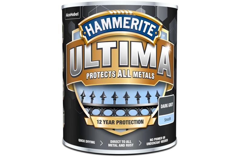 Hammerite Ultima Smooth Dark Grey 750ml Hammerite Ultima Smooth Dark Grey 750ml