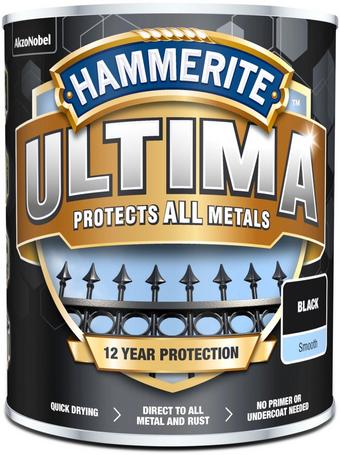 Hammerite Ultima Smooth Black 750ml