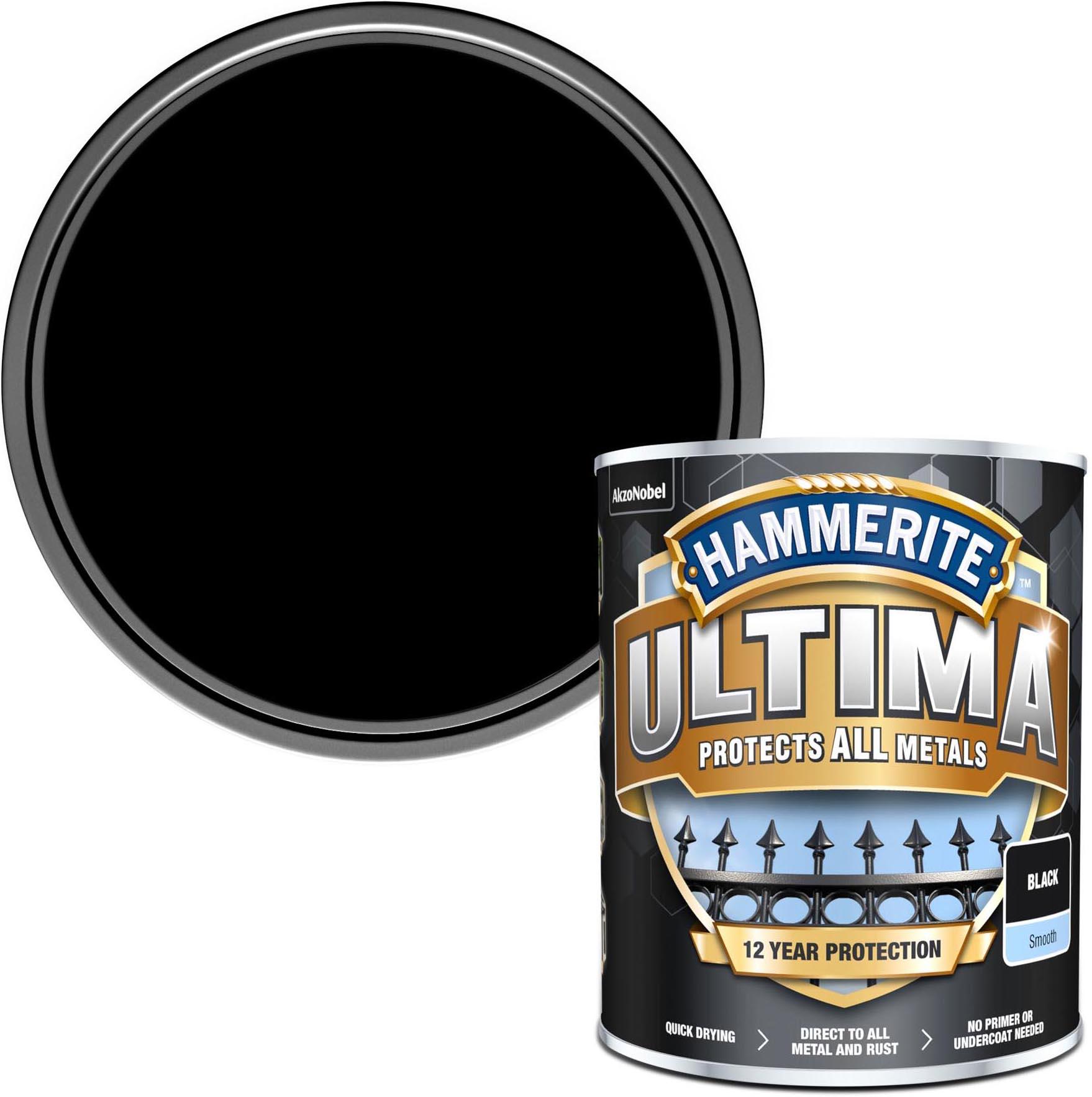 Hammerite Ultima Smooth Black 750ml