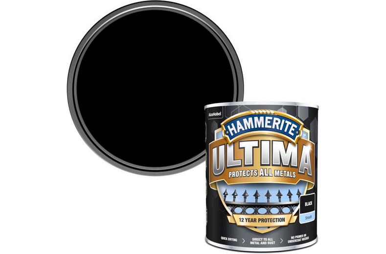 Hammerite Ultima Smooth Black 750ml Hammerite Ultima Smooth Black 750ml