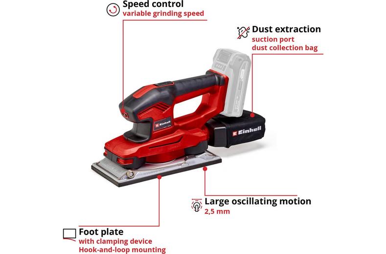 Einhell 18V Cordless Orbital Sheet Sander Einhell 18V Cordless Orbital Sheet Sander