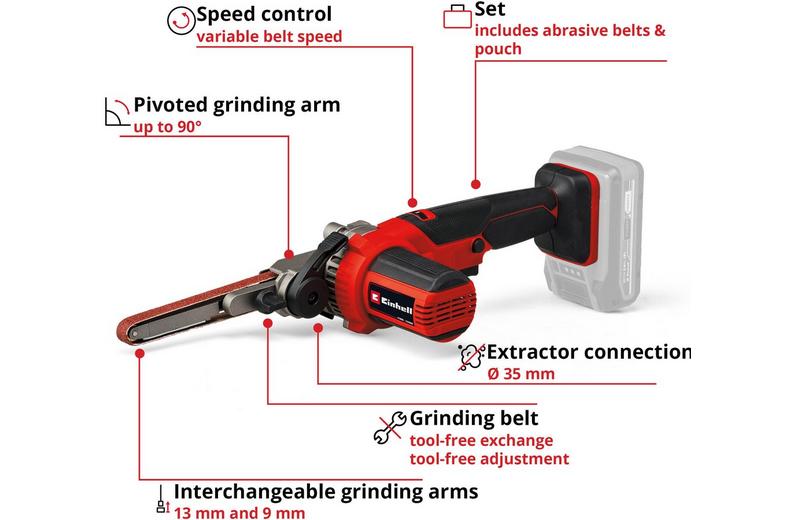 Einhell 18V Cordless Belt File Einhell 18V Cordless Belt File