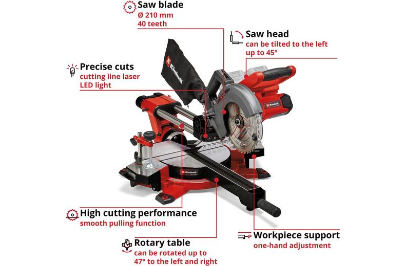 Einhell 36V 210mm Sliding Mitre Saw Einhell 36V 210mm Sliding Mitre Saw