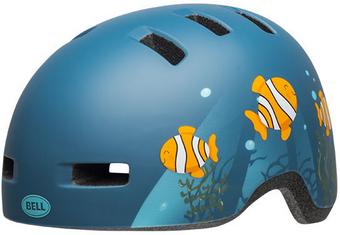 Bell Lil Ripper Children's Helmet 2019 Clown Fish Matte Grey-Blue Unisize 47-54cm