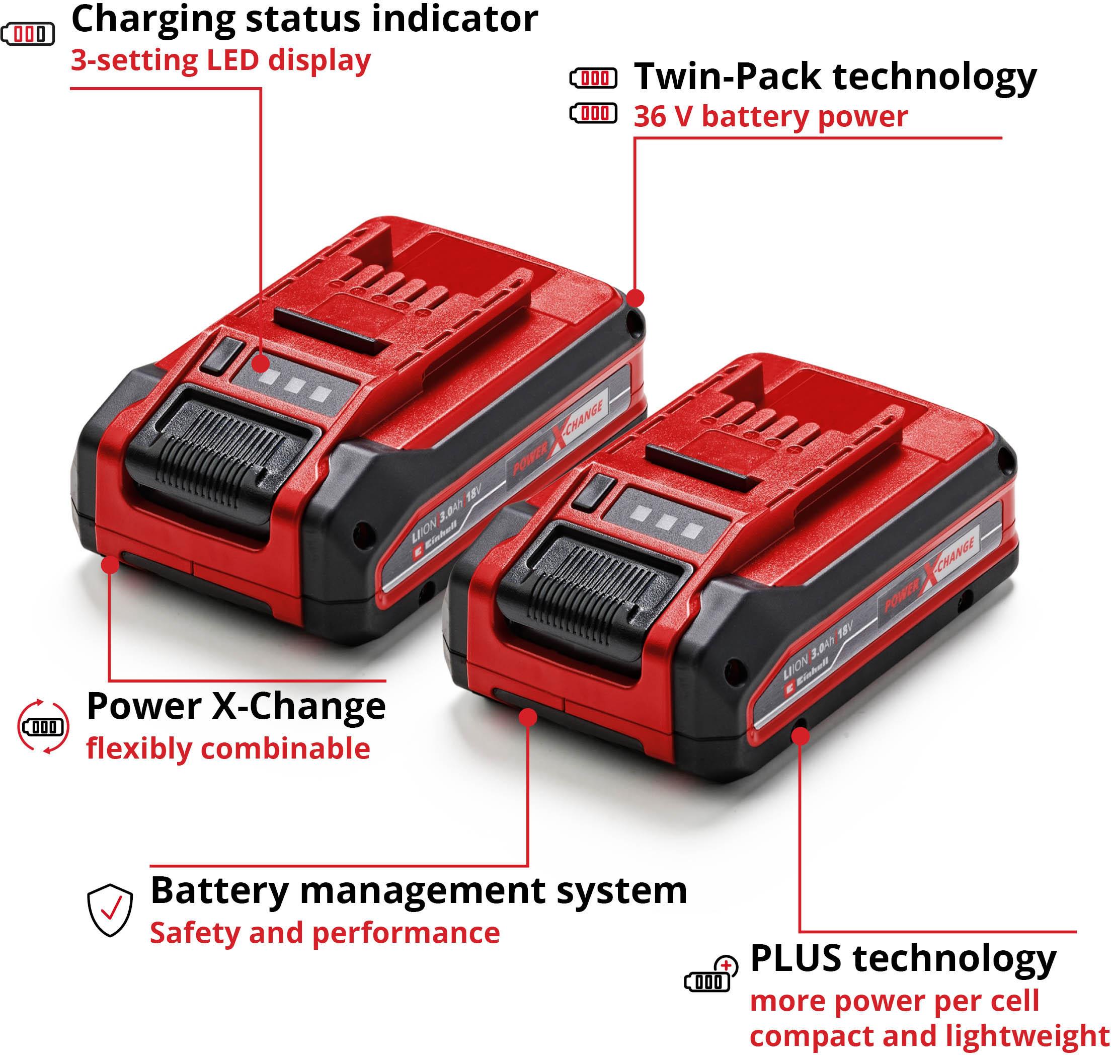Einhell 2 x 18V 3Ah Plus Batteries