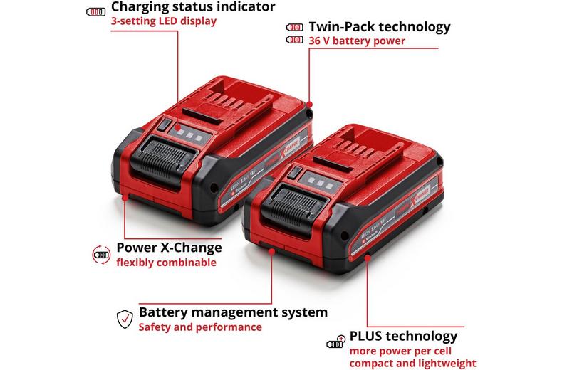 Einhell 2 x 18V 3Ah Plus Batteries Einhell 2 x 18V 3Ah Plus Batteries