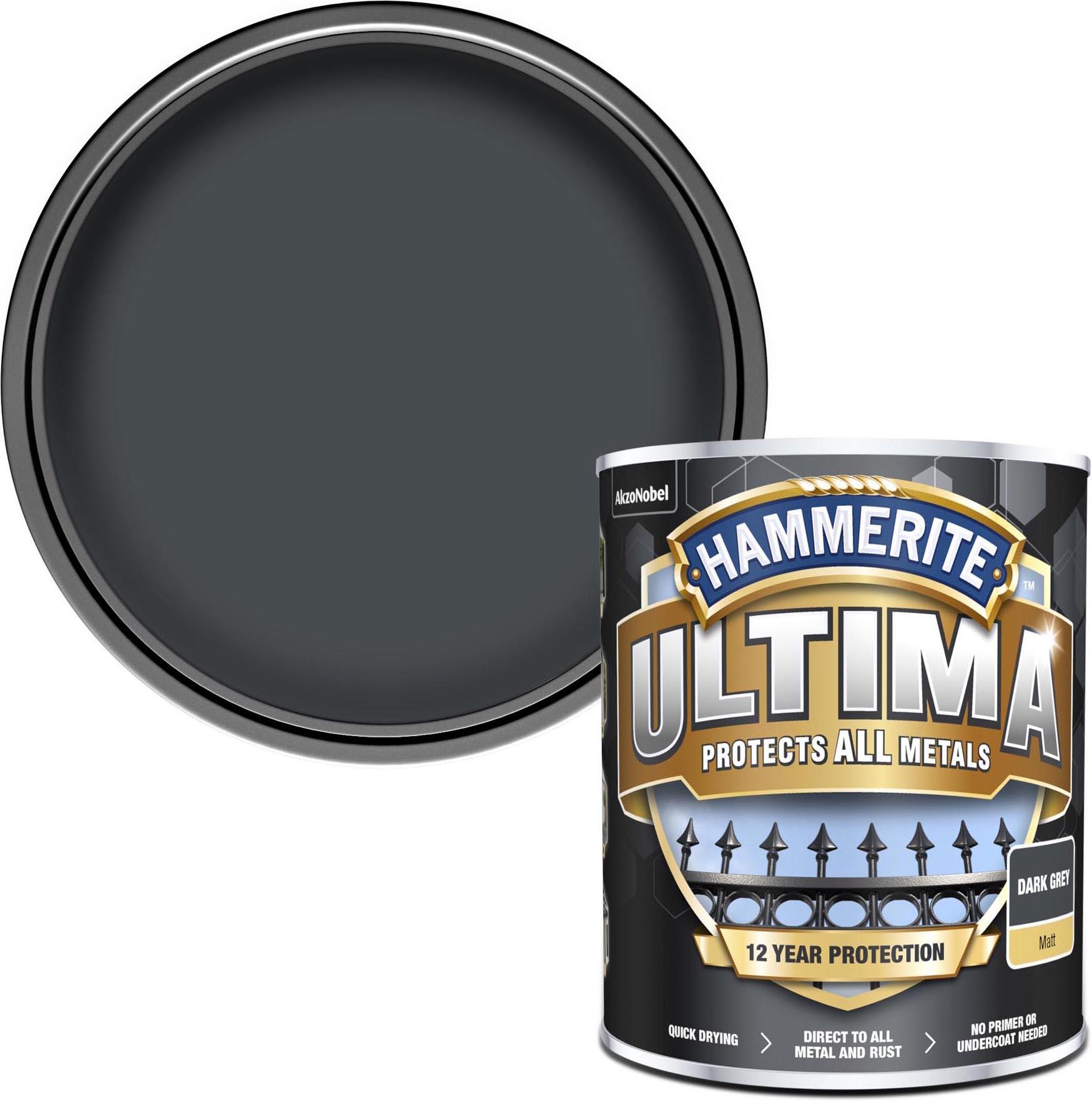 Hammerite Ultima Matt Dark Grey 750ml