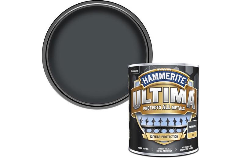 Hammerite Ultima Matt Dark Grey 750ml Hammerite Ultima Matt Dark Grey 750ml