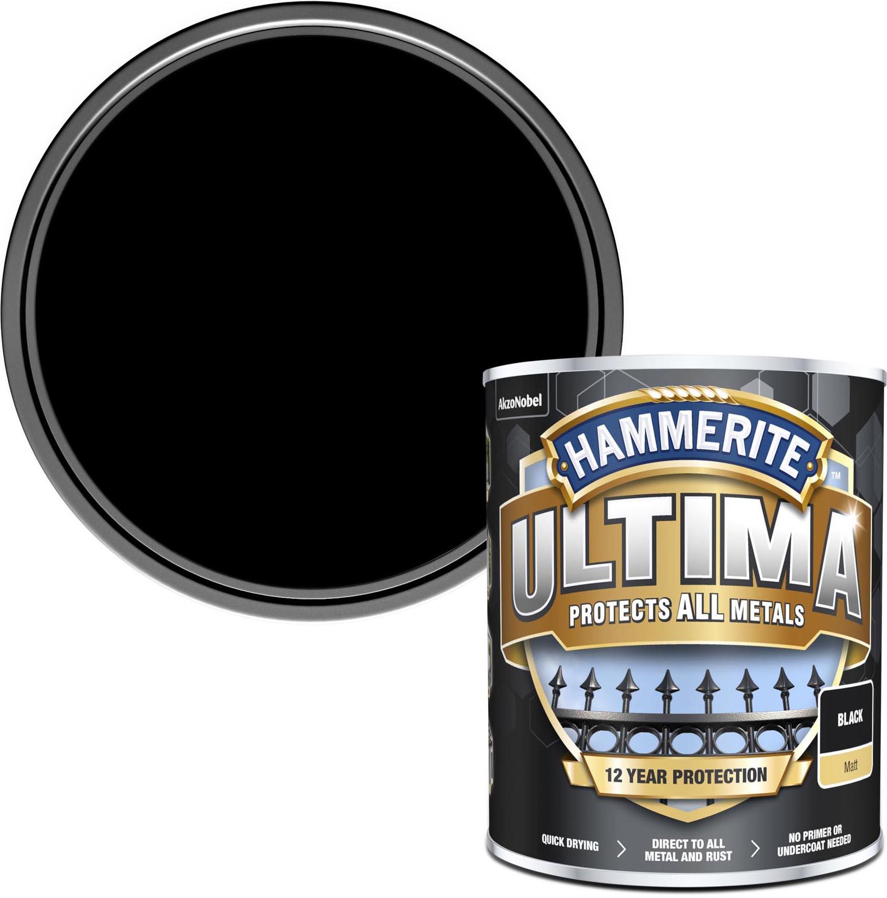 Hammerite Ultima Matt Black 750ml