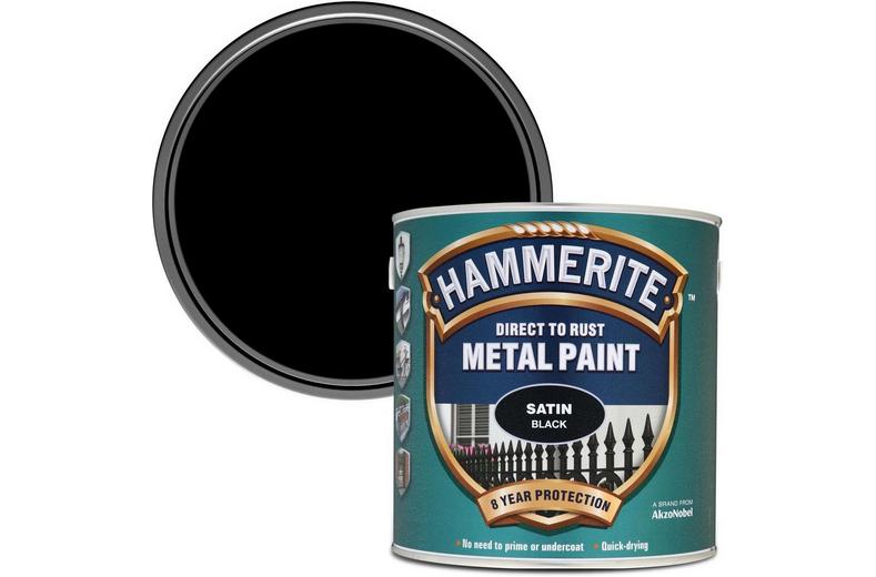 Hammerite Metal Paint Satin Black 2.5L Hammerite Metal Paint Satin Black 2.5L