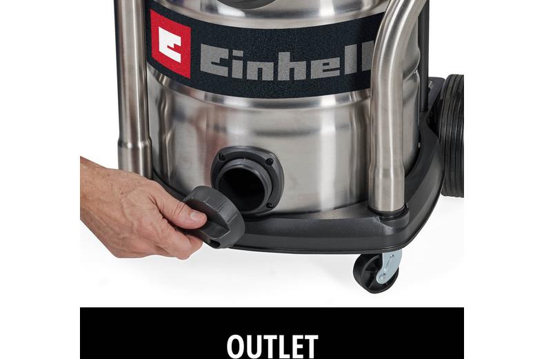 Einhell 36V 30L Stainless Steel Wet & Dry Vac Einhell 36V 30L Stainless Steel Wet & Dry Vac