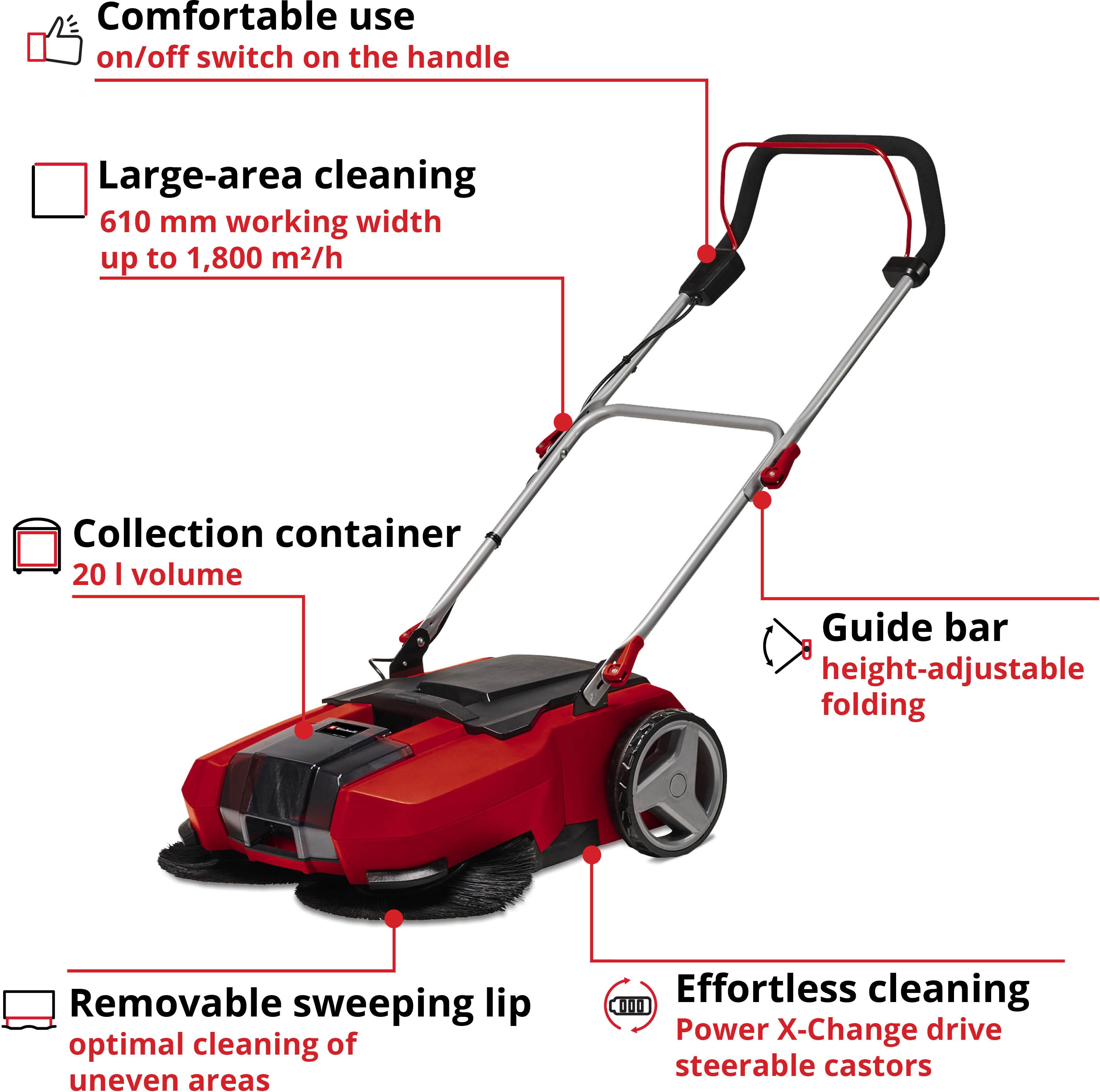 Einhell 18V Cordless Push Sweeper