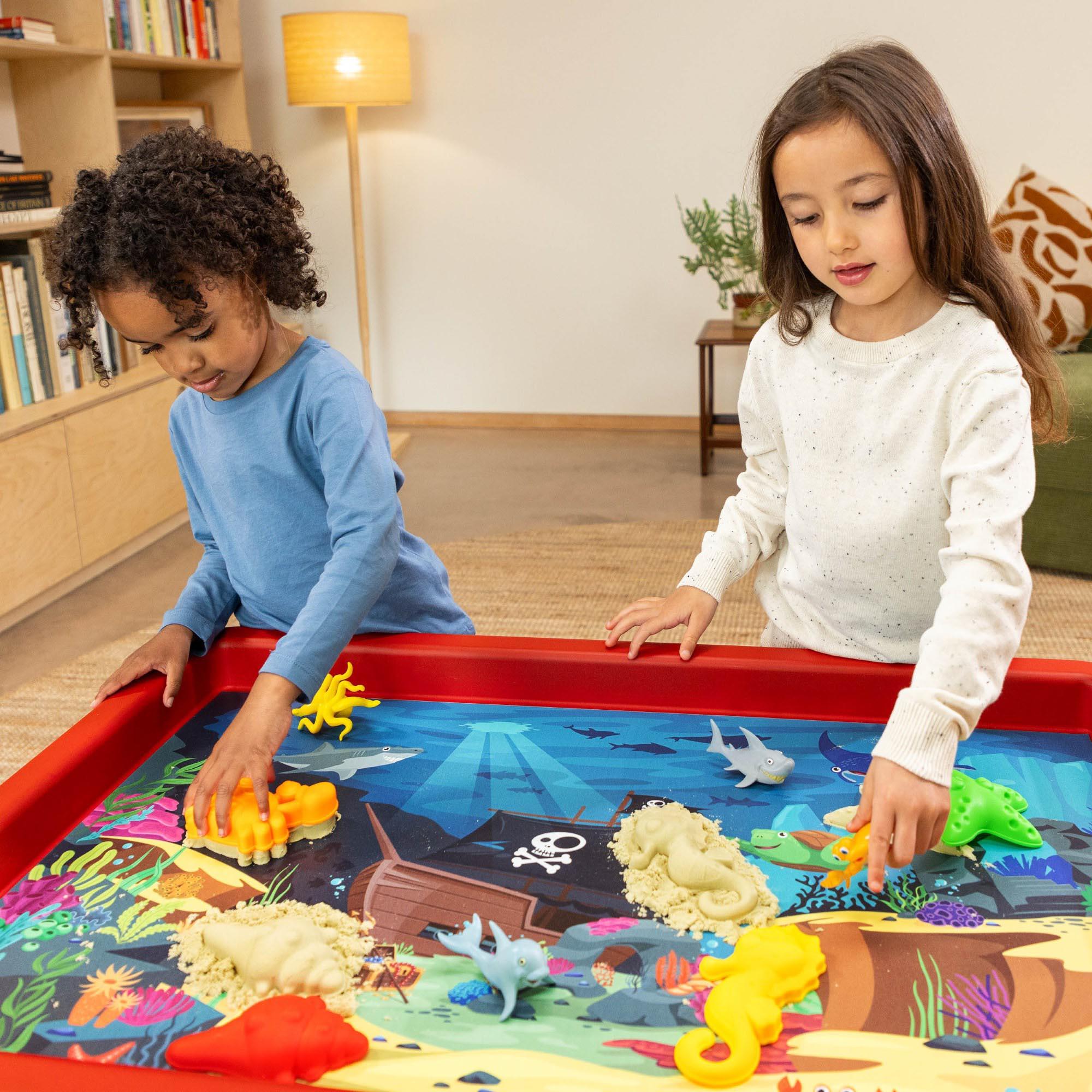 Play Tray with Sea & Dino Play Mat Set