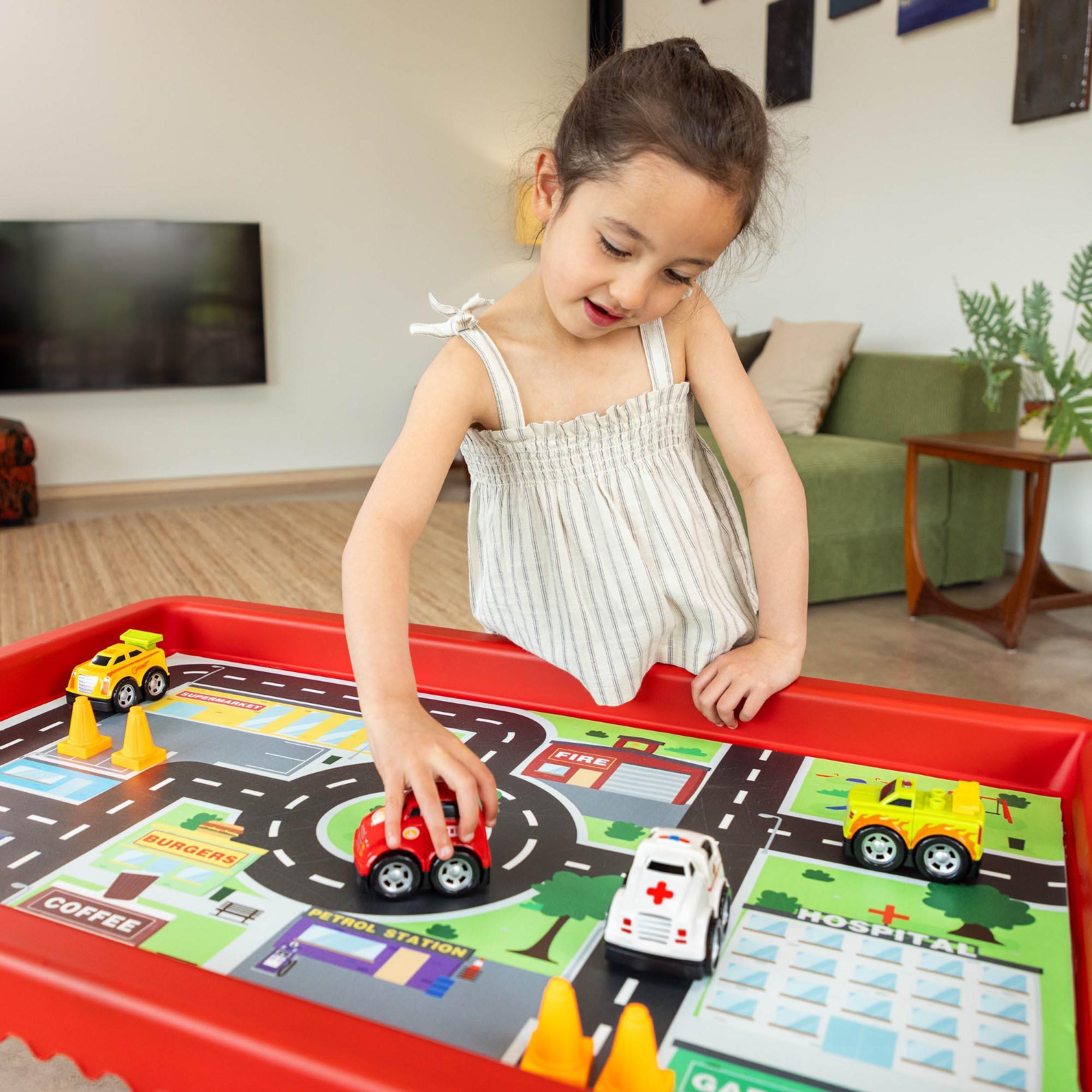 Play Tray with City & Race Play Mat Set