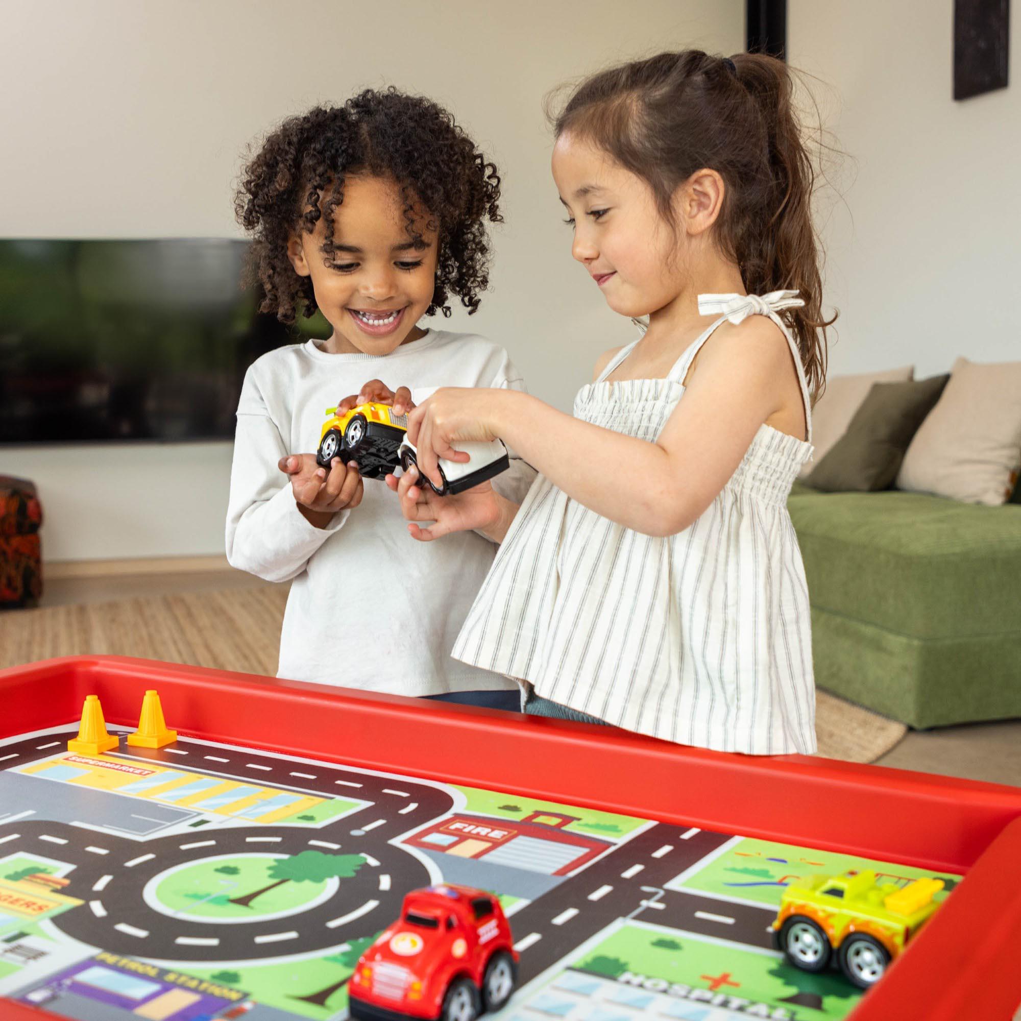 Play Tray with City & Race Play Mat Set