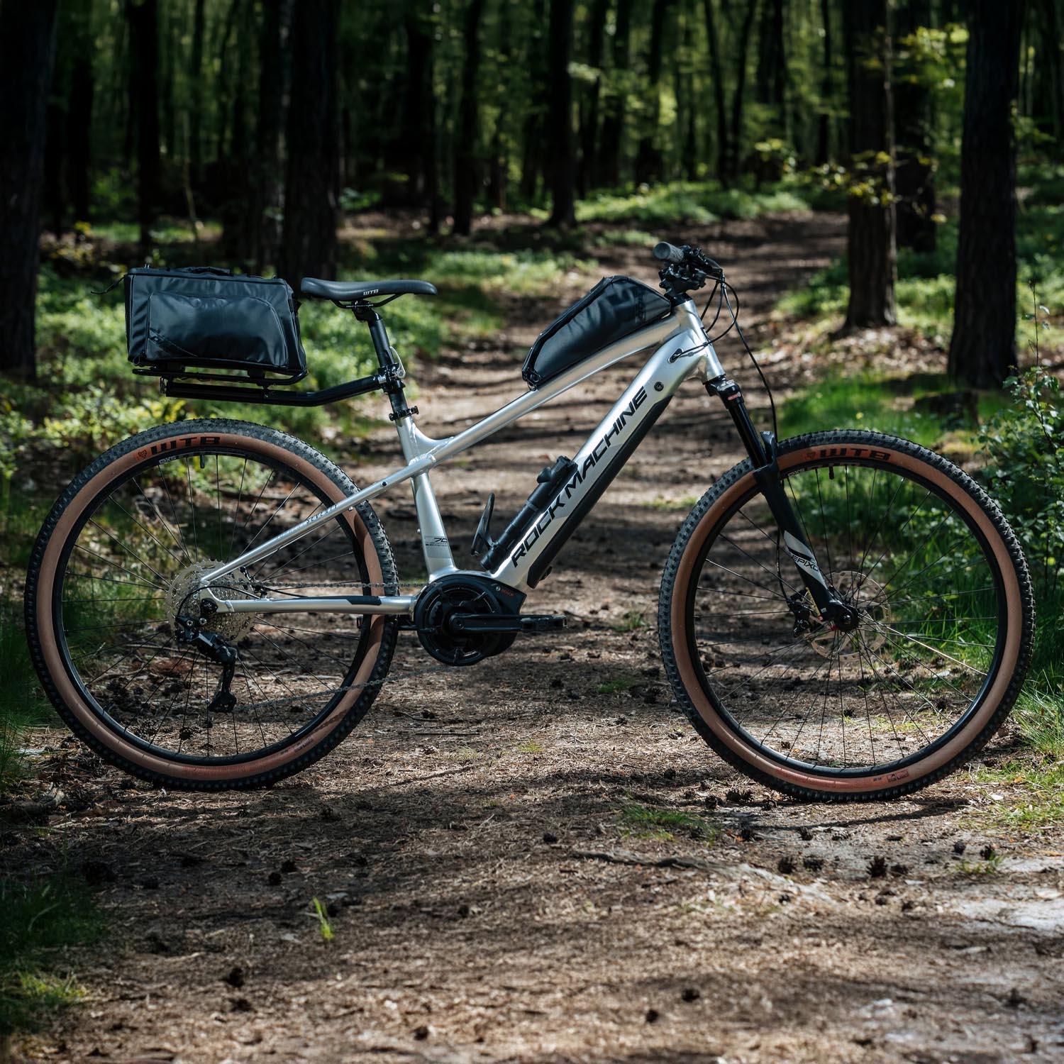 Rock Machine Torrent e70-29 B, Electric Mountain Bike, Gloss Silver/Black - M, L Frames