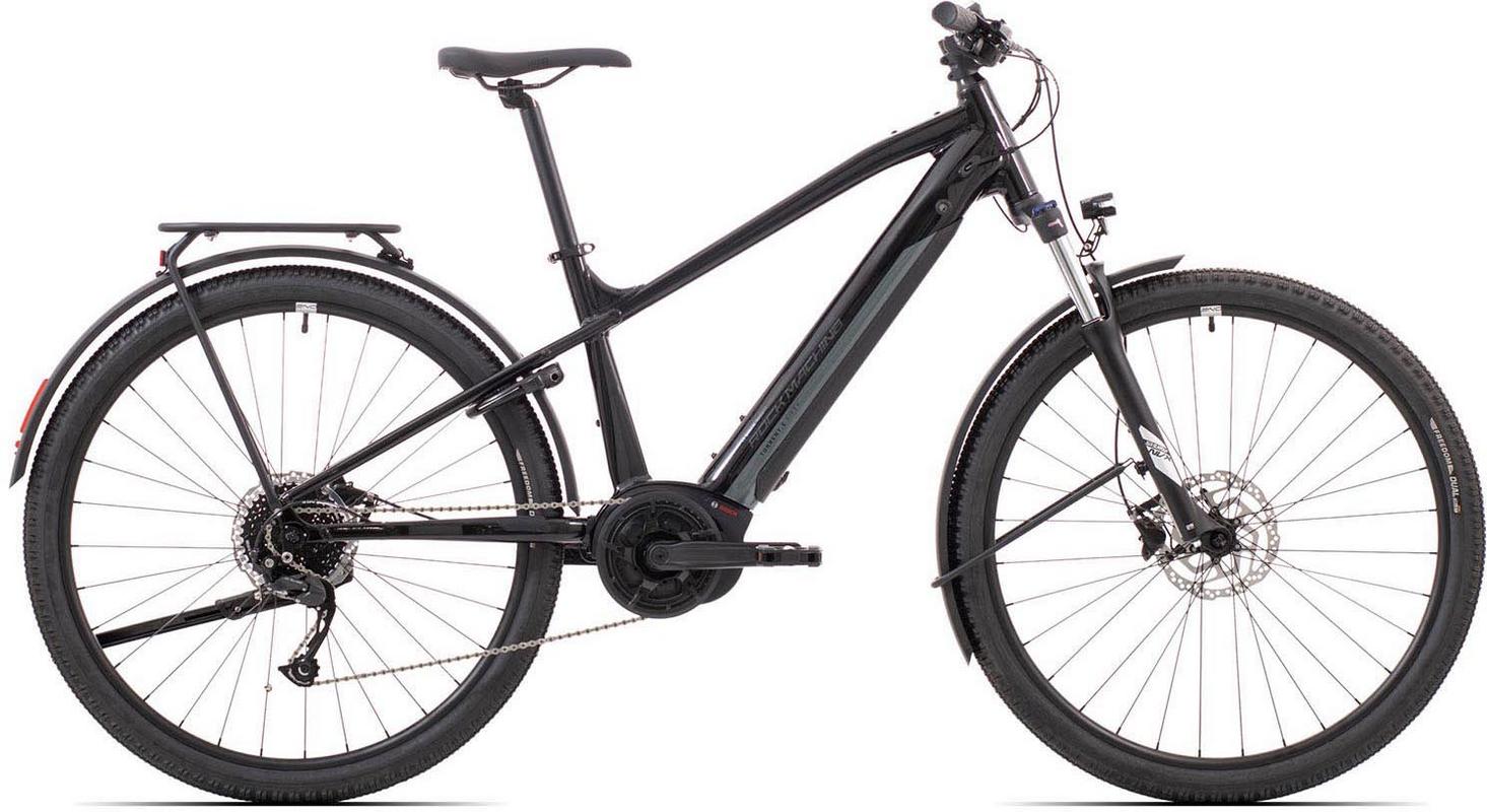 Halfords RockMachine Rock Machine Torrent e70-29 Touring, Electric Mountain Bike, Gloss Black / Grey, M Frame | Extra 8% off for BC Members