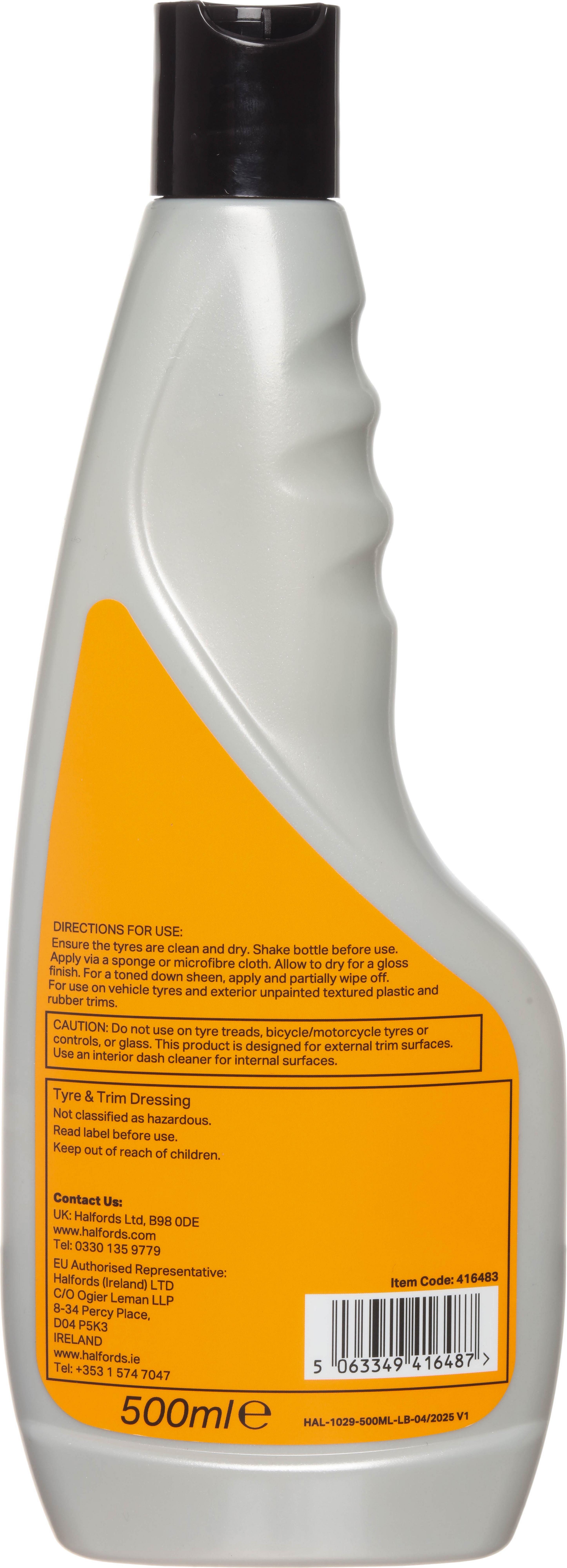 Halfords Tyre and Trim Dressing 500ml