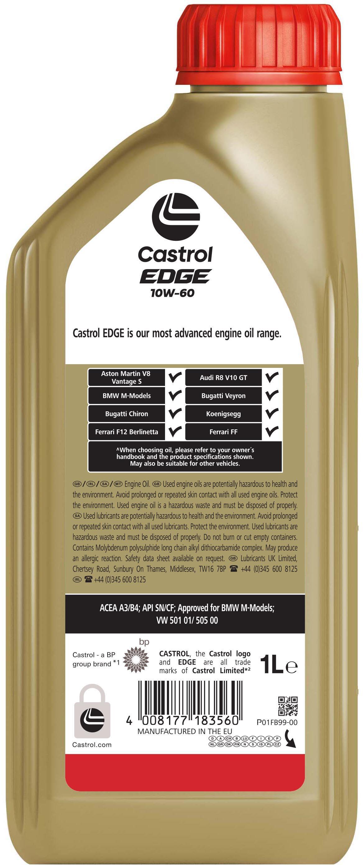 Castrol EDGE 10W60 Oil 1 Litre