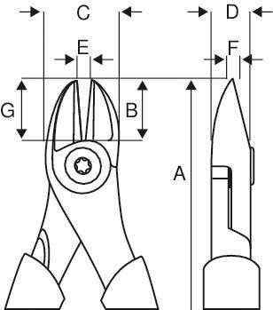 BAHCO 2101S-160 ERGO INS SIDE CUTTING PLIERS