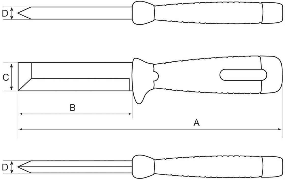 BAHCO SB-2448 KNIFE EDGE CHISEL WRECKING KNIFE