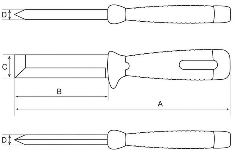 BAHCO SB-2448 KNIFE EDGE CHISEL WRECKING KNIFE BAHCO SB-2448 KNIFE EDGE CHISEL WRECKING KNIFE