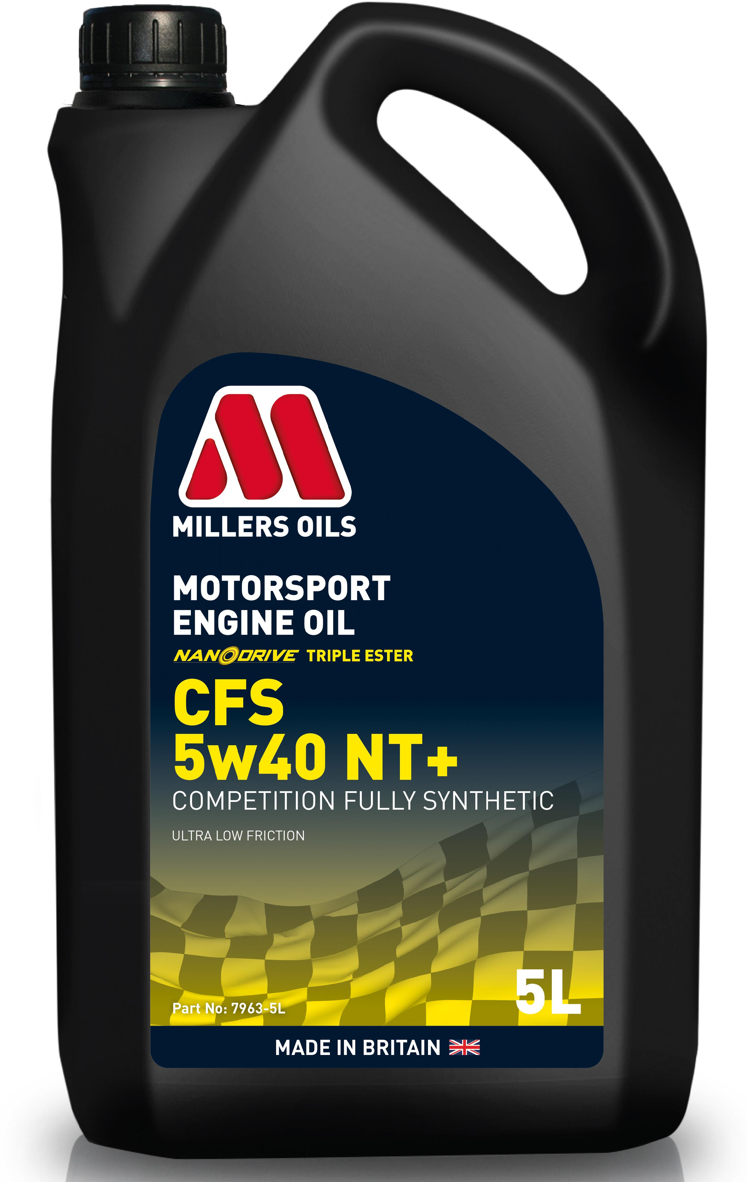 Millers Oils Cfs 5W40 Nt+ Motorsport Engine Oil - 5L