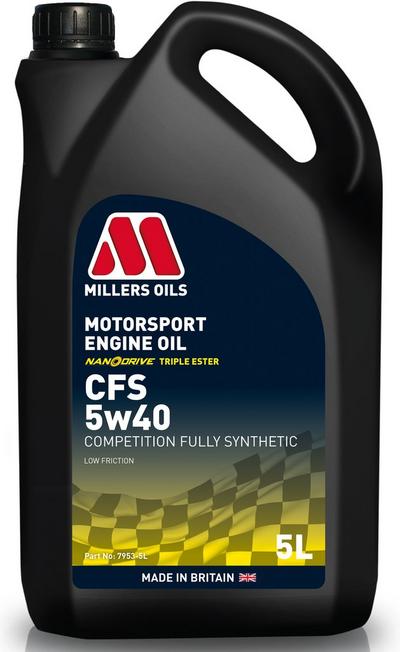 Millers Oils CFS 5W40 Motorsport Engine Oil - 5L Millers Oils CFS 5W40 Motorsport Engine Oil - 5L