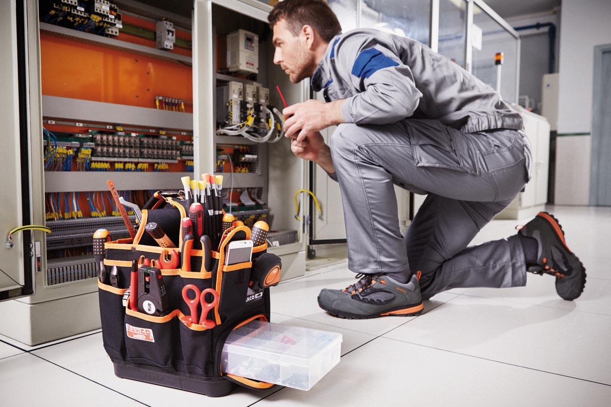 12IN ELECTRICIANS BAG-HARD BOTTOM