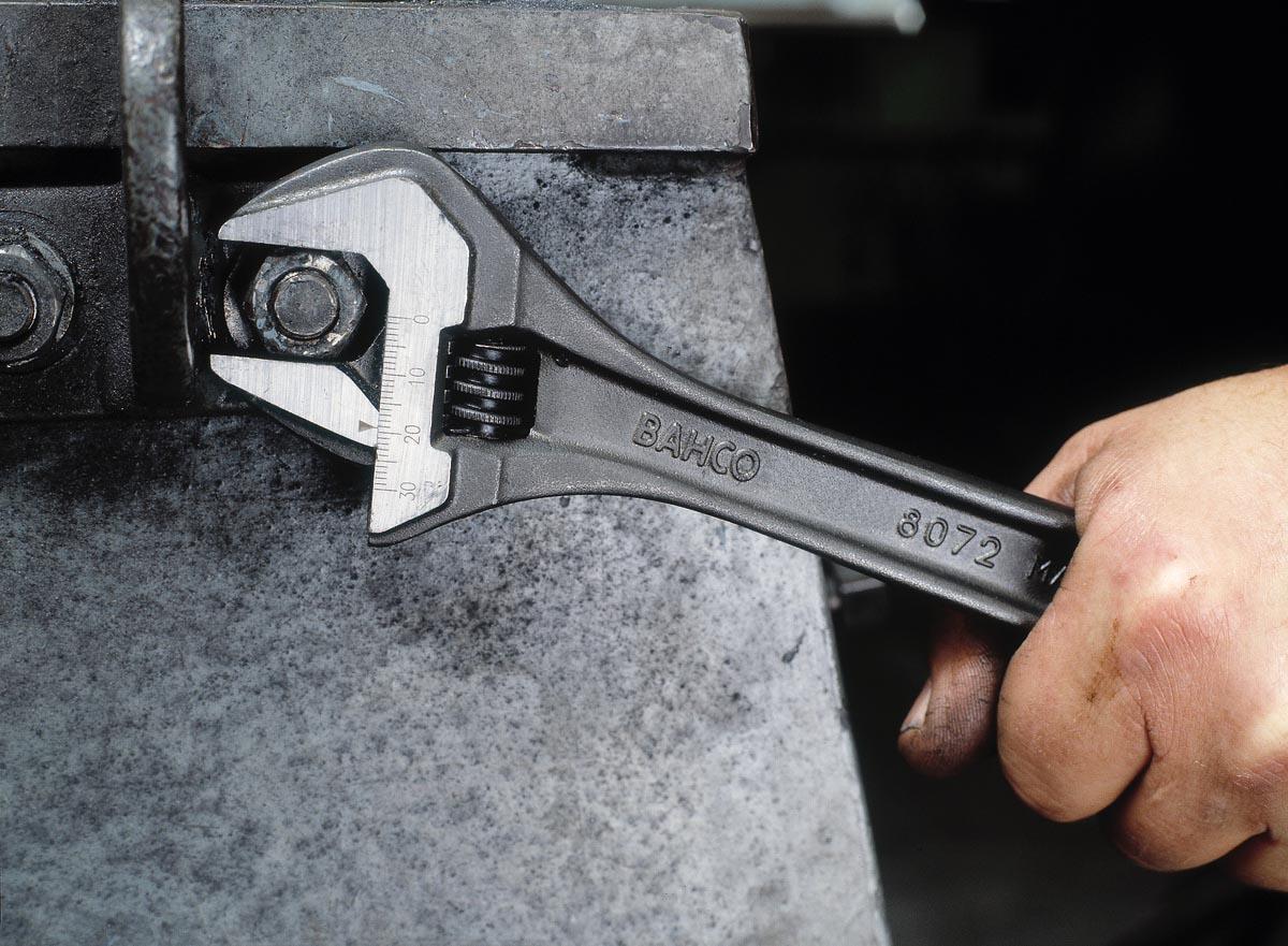 Bahco Black Adjustable Wrench 4in