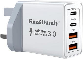 Fine & Dandy 4-Port Phone Charger Plug (Home)