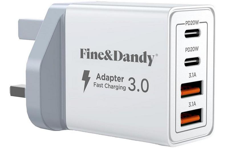 Fine & Dandy 4-Port Phone Charger Plug (Home) Fine & Dandy 4-Port Phone Charger Plug (Home)