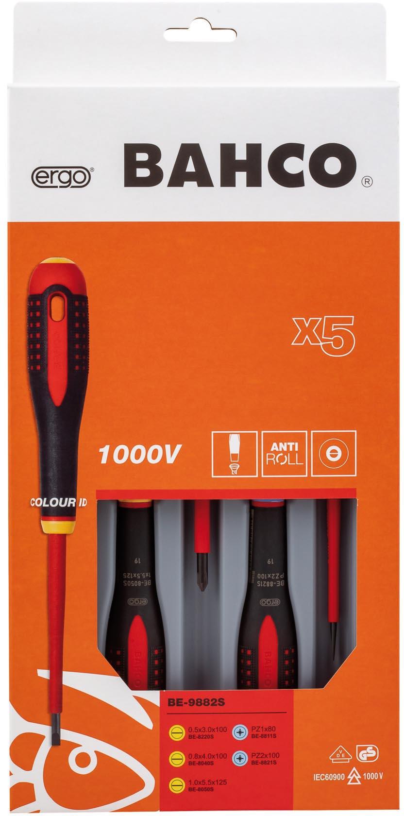 BE-9882S INS ERGO S/DRIVER SET 5PC SL/PZ