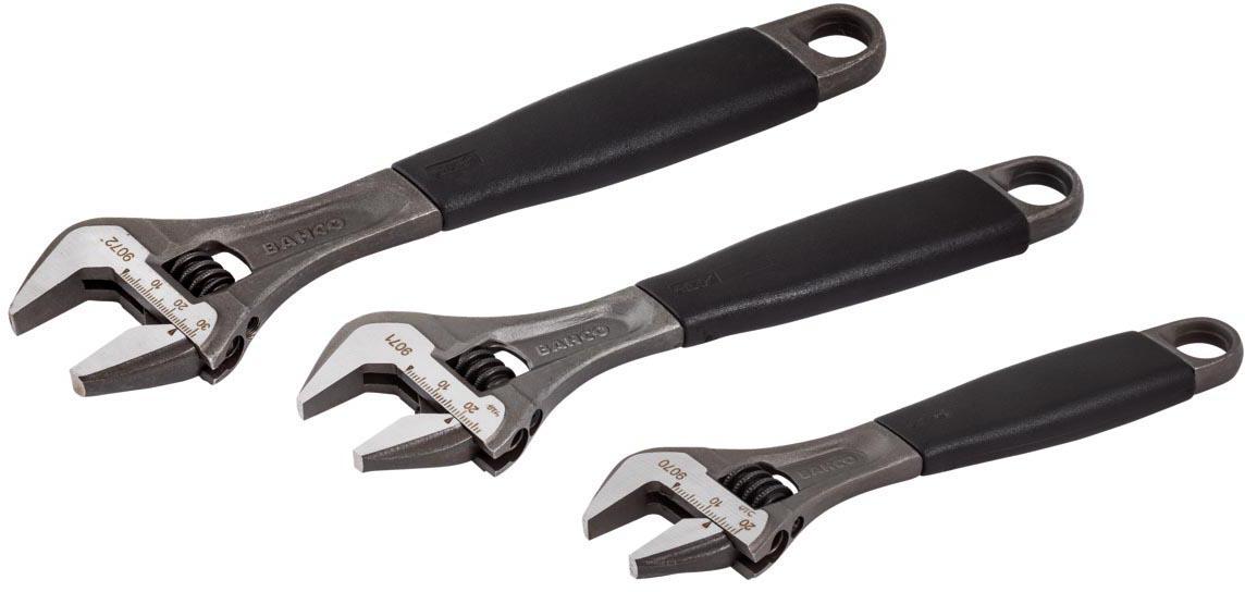 Bahco 3Pc Adjustable Wrench Ergo Grip