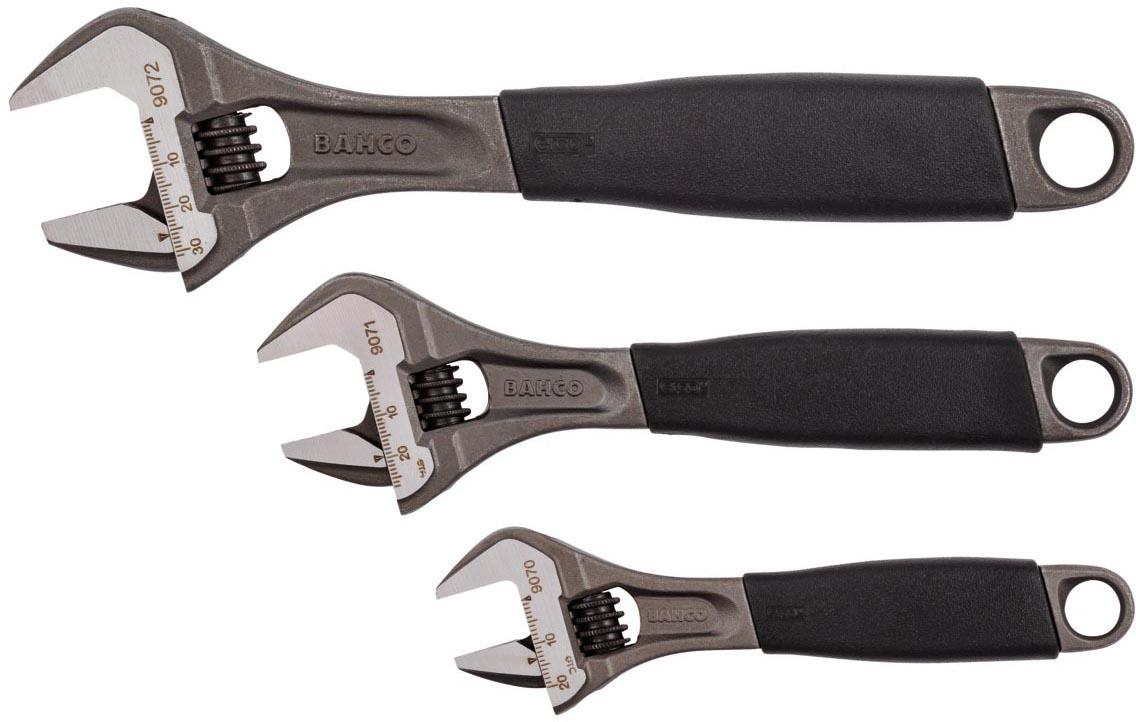 Bahco 3Pc Adjustable Wrench Ergo Grip
