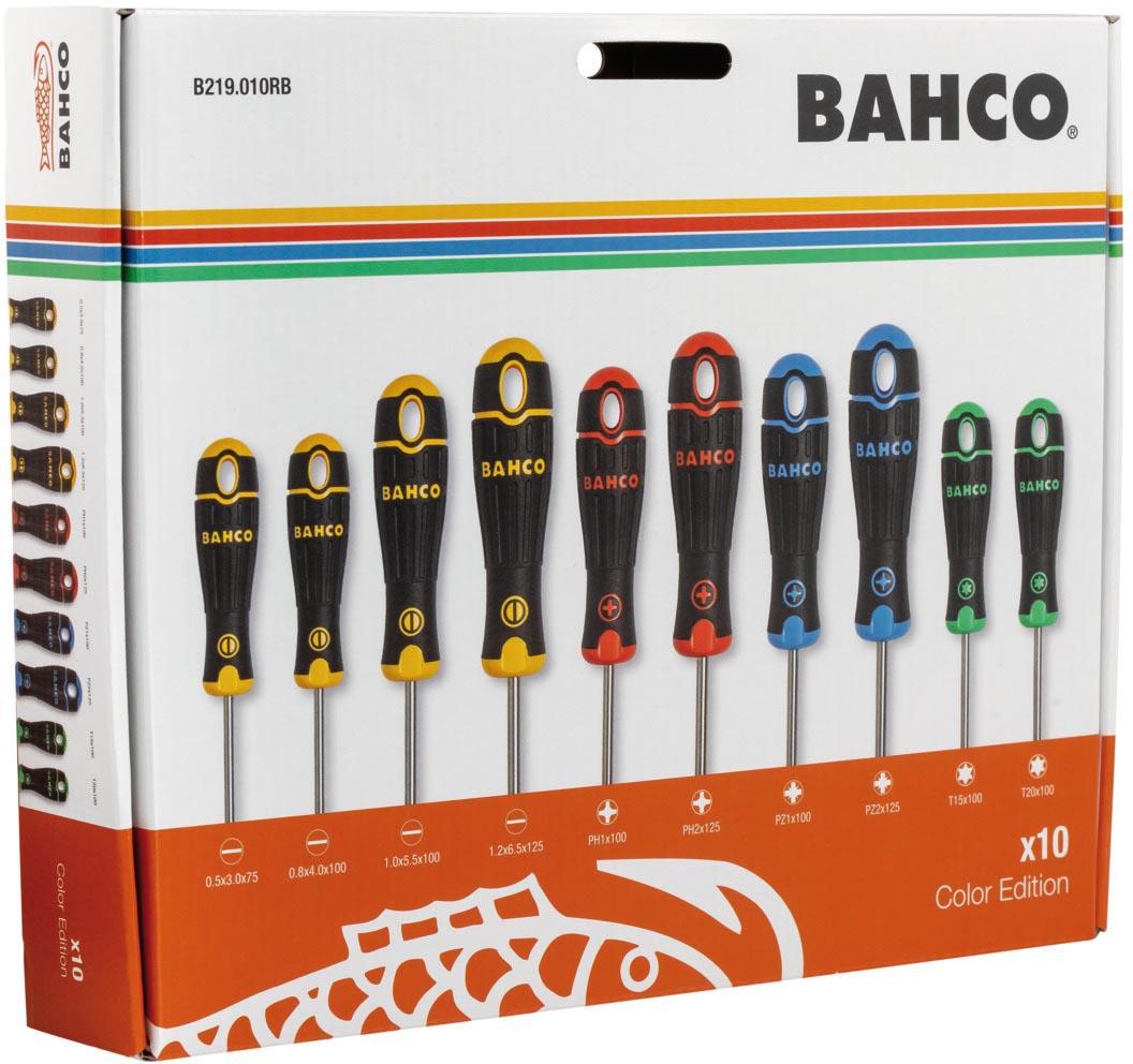 BAHCO 10PC COLOURED HANDLE S/DRIVER SET